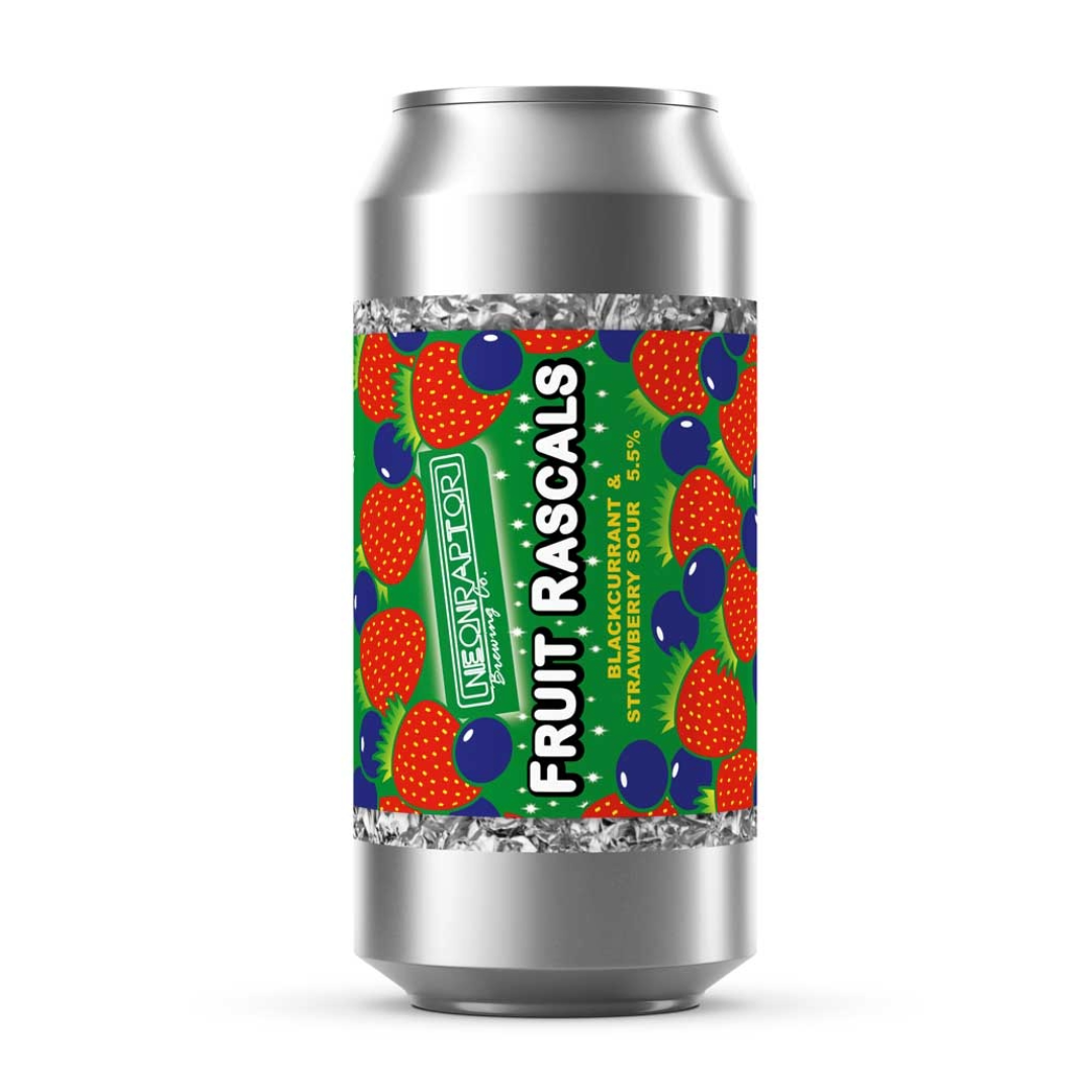 Neon Raptor Fruit Rascals Blackcurrant &amp; Strawberry Sour