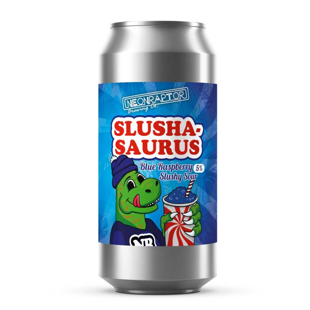 Neon Raptor Slushasauras Blue Raspberry Slushy Sour