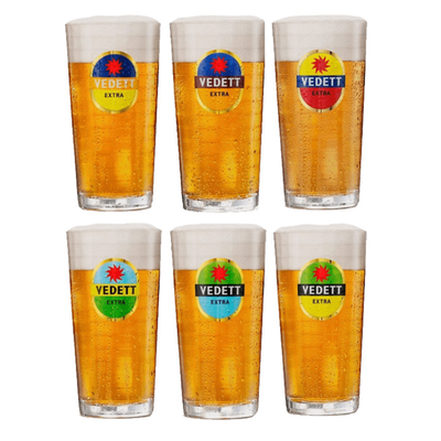 Vedett Extra PINT Glasses 6 Pack
