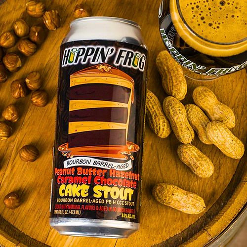 Hoppin' Frog Bourbon BA Peanut Butter Hazelnut Caramel Chocolate Cake Stout