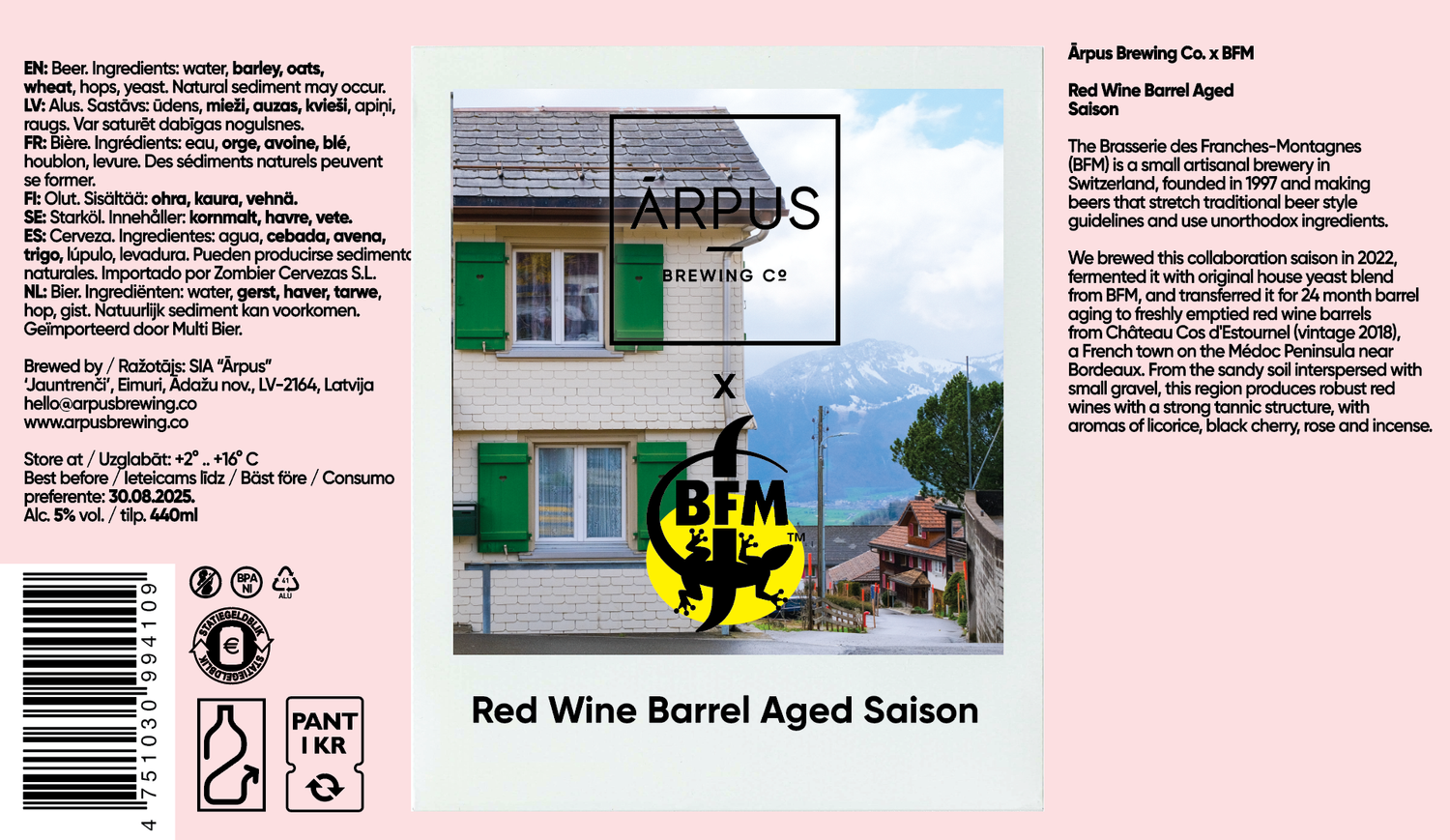 Arpus x BFM Red Wine Barrel Aged Saison