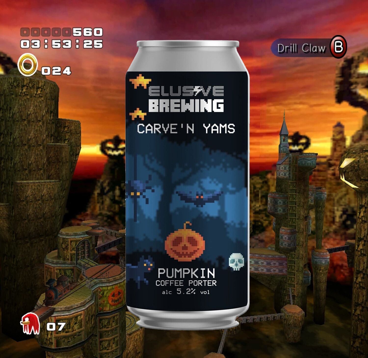 Elusive Carve&#39;n Yams Pumpkin Coffee Porter