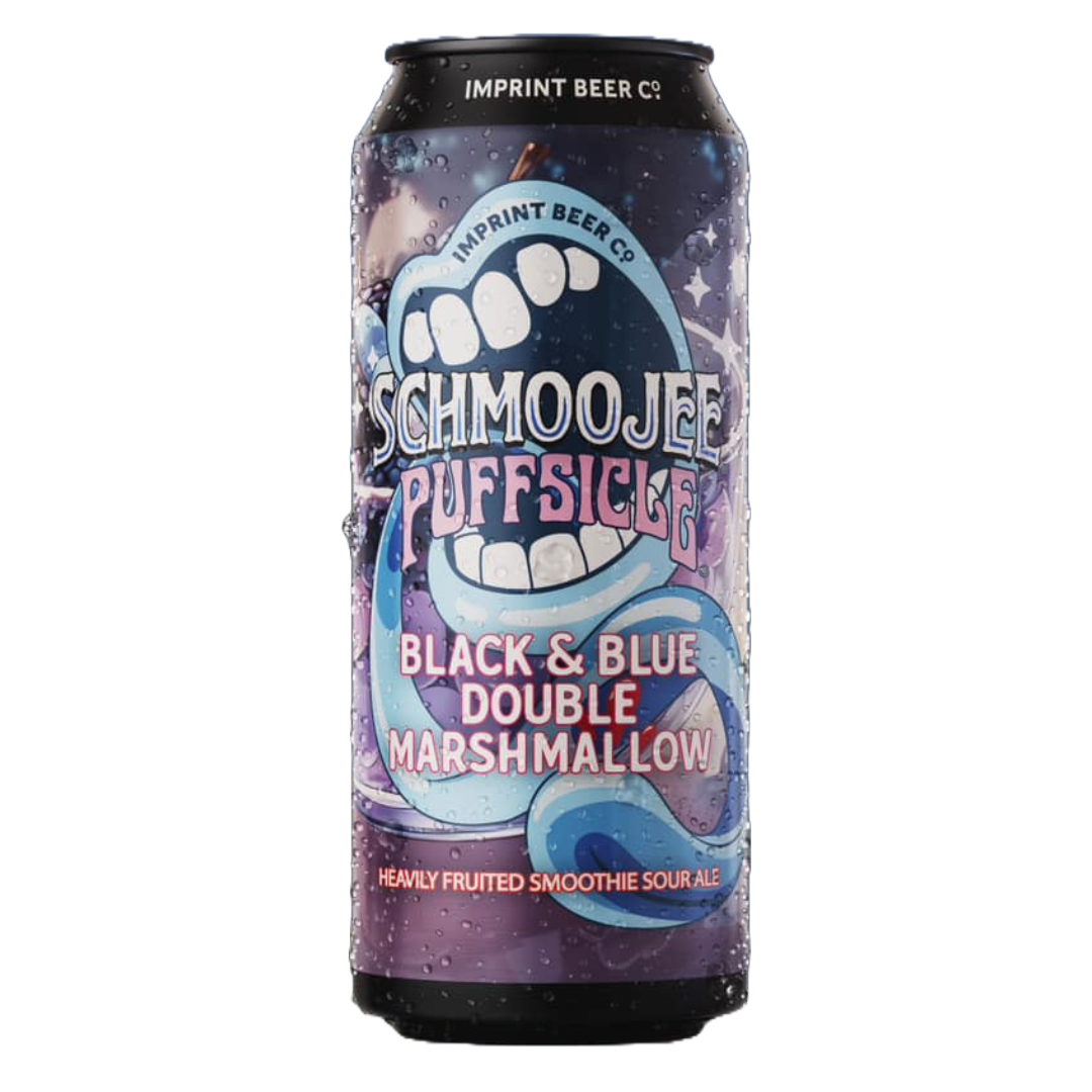 Imprint Schmoojee Puffsicle Black &amp; Blue Double Marshmallow Smoothie Sour
