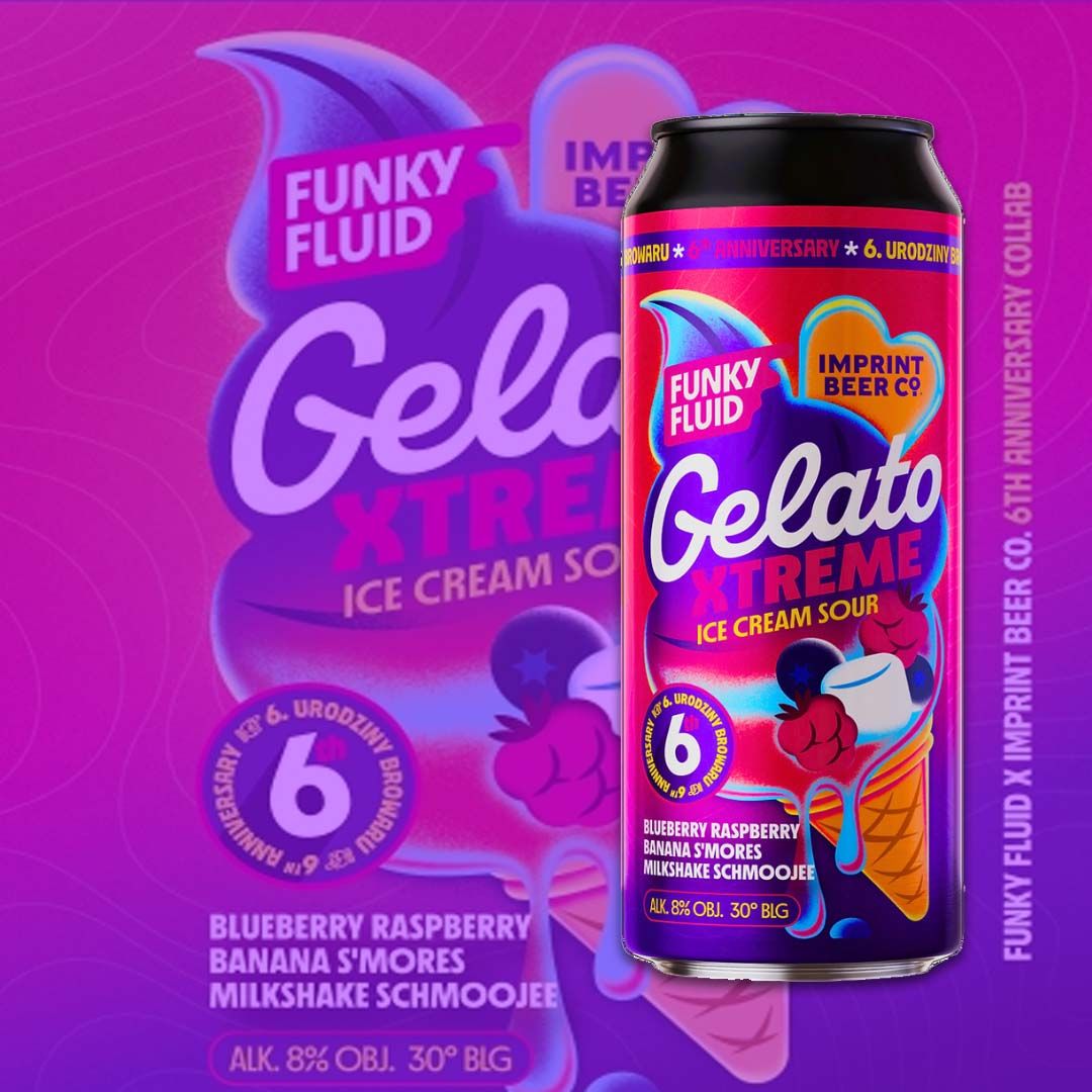 Funky Fluid x Imprint Gelato XTREME Blueberry Raspberry Banana S&#39;mores Milkshake Schmoojee Sour