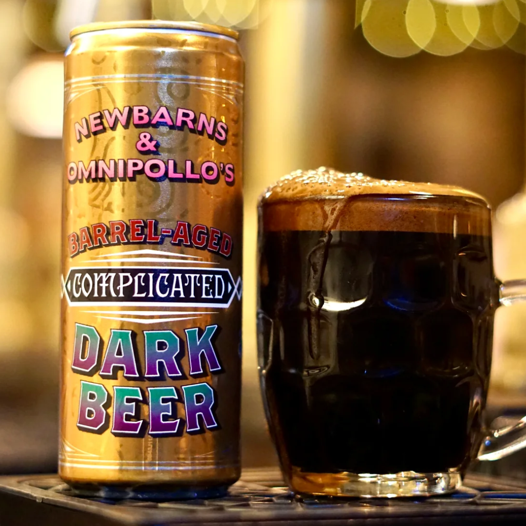 Newbarns x Omnipollo Barrel Aged Complicated Dark Beer Newbarns x Omnipollo Barrel Aged Complicated Dark Beer
