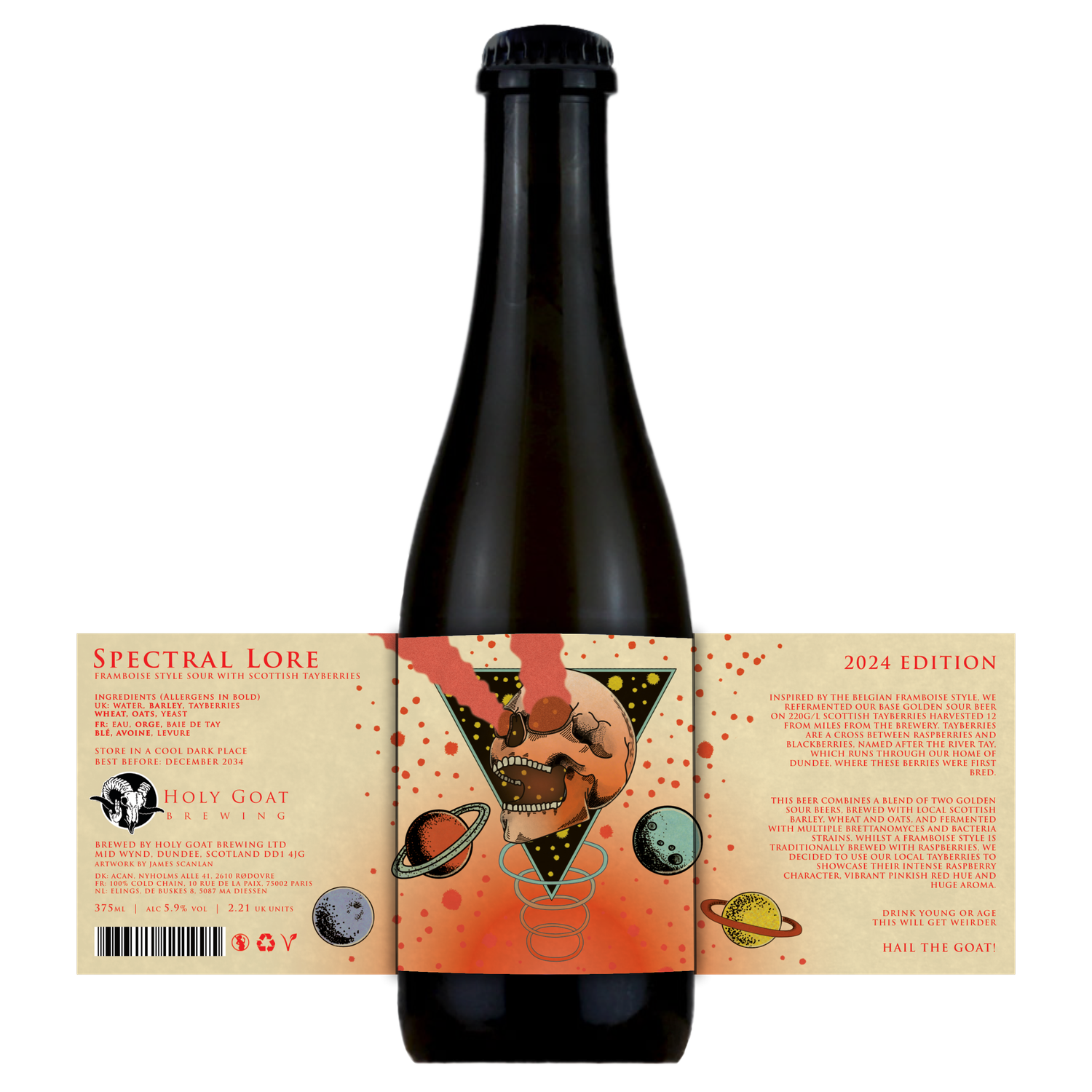 Holy Goat Spectral Lore 2024 Framboise Inspired Wild Ale