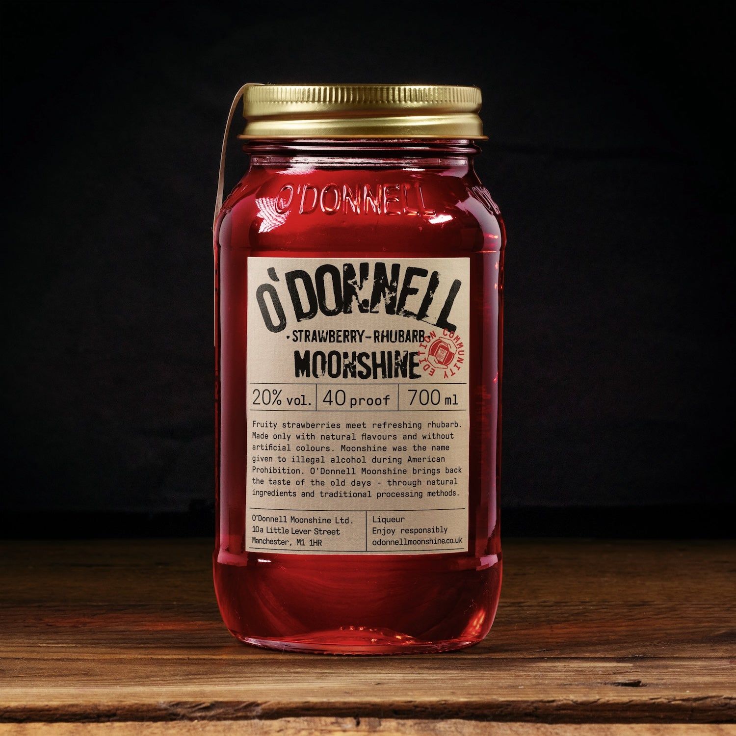 O&#39;Donnell Strawberry - Rhubarb Moonshine 700ml
