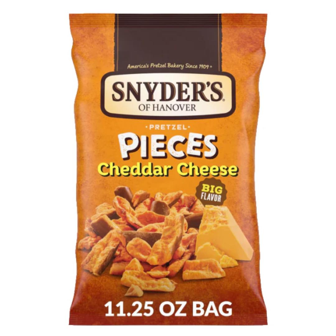 Snyder's Cheddar Cheese Pretzel Pieces Snyder's Cheddar Cheese Pretzel Pieces