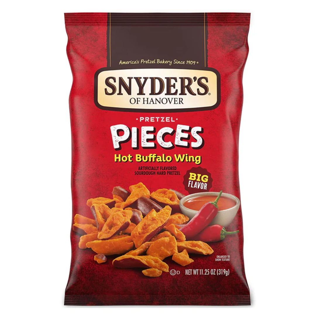 Snyder's Hot Buffalo Wing Pretzel Pieces SMALL Snyder's Hot Buffalo Wing Pretzel Pieces SMALL