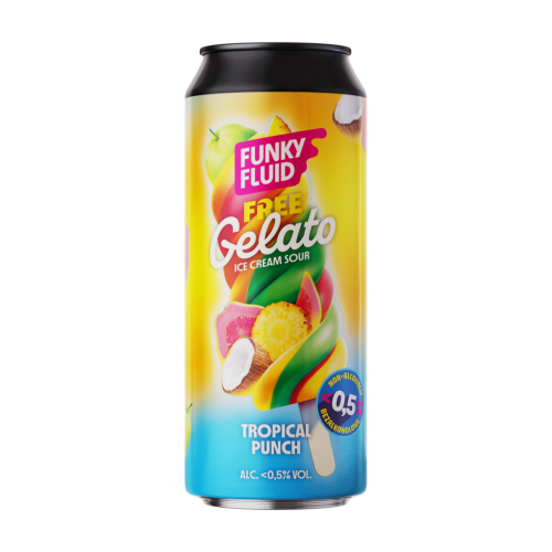 Funky Fluid Free Gelato: Tropical Punch Alc Free Sour Funky Fluid Free Gelato: Tropical Punch Alc Free Sour