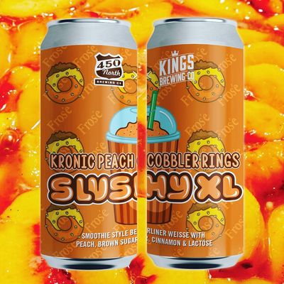 450 North x Kings Brewing Kronic Peach Cobbler Rings Slushy XL Pastry Sour