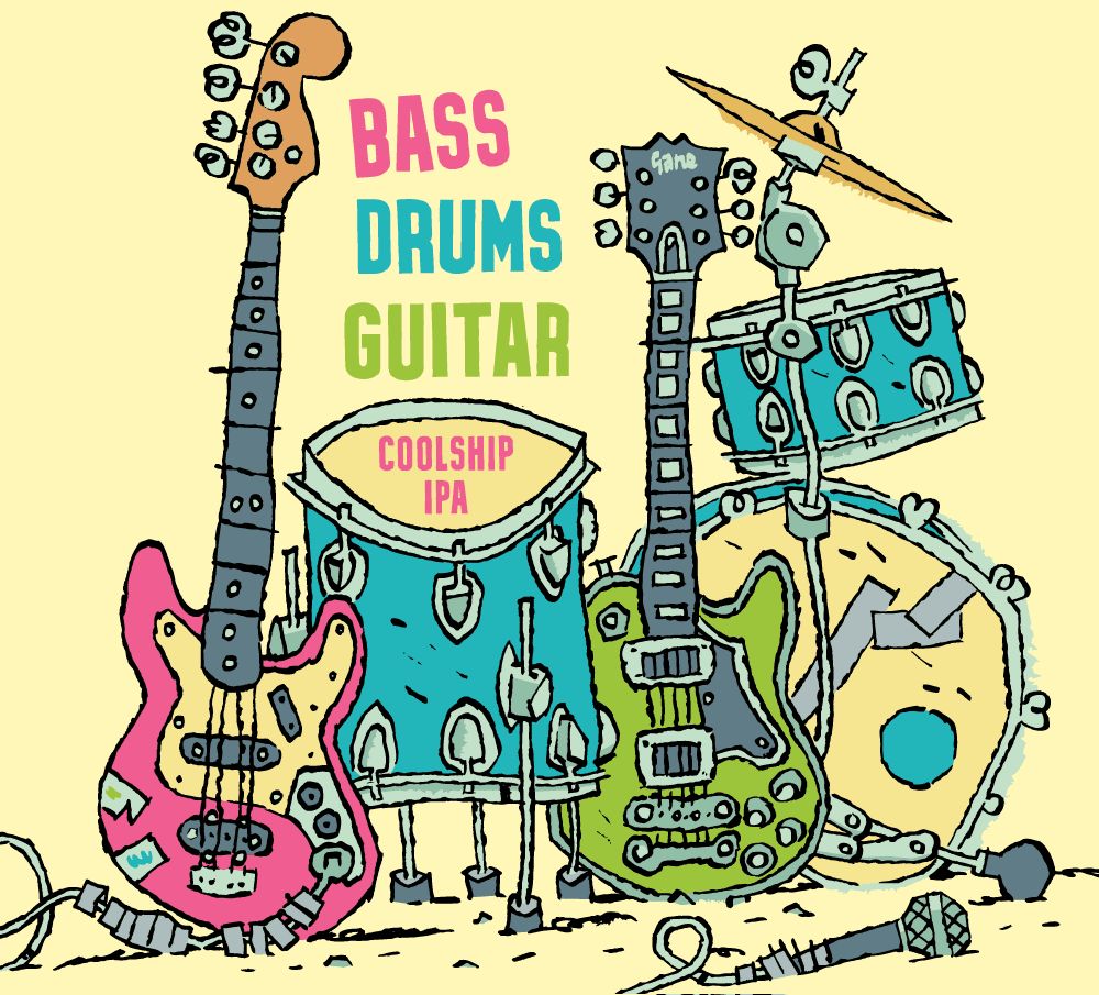 Burning Sky Bass Drums Guitar Coolship IPA Burning Sky Bass Drums Guitar Coolship IPA