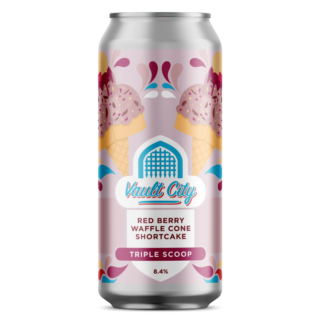Vault City Red Berry Waffle Cone Shortcake Triple Scoop Sour