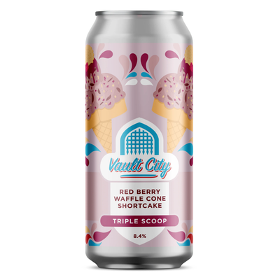 Vault City Red Berry Waffle Cone Shortcake Triple Scoop Sour