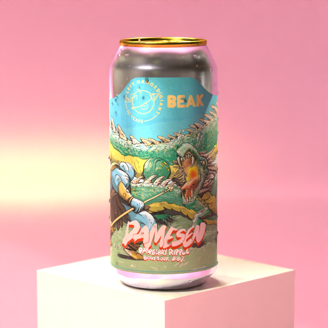 Left Handed Giant x Beak Damesen Raspberry Ripple Pastry Sour