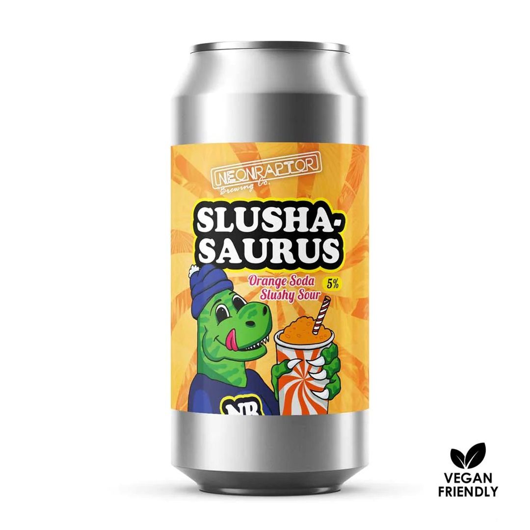 Neon Raptor Slushasaurus Orange Soda Slushy Sour