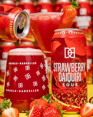 Double Barrelled Strawberry Daiquiri Sour