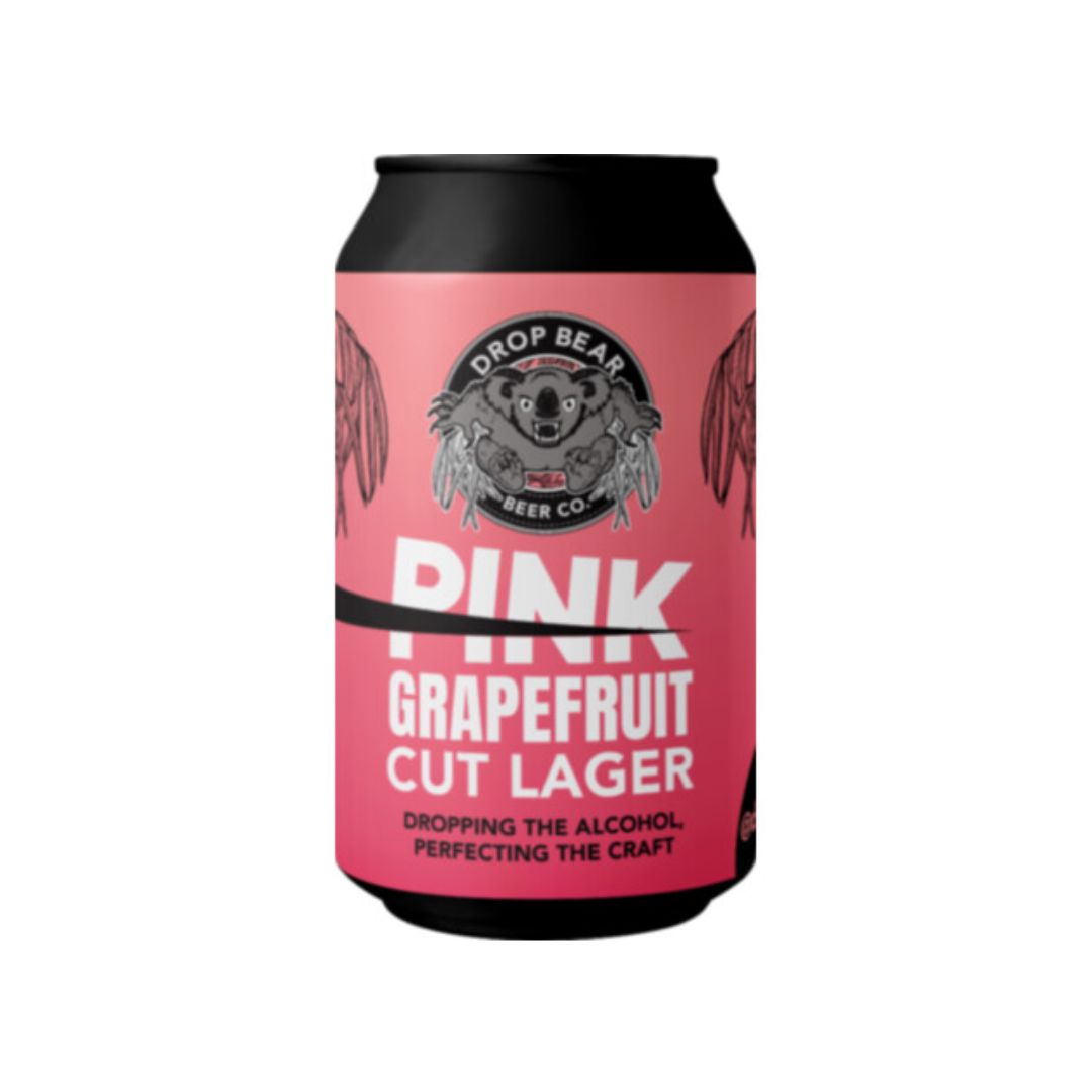 Drop Bear Pink Grapefruit Cut Lager Alcohol Free Lager