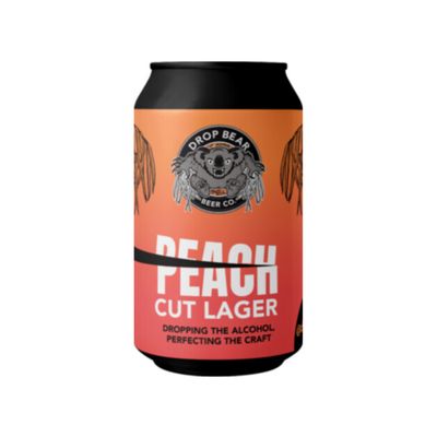 Drop Bear Peach Cut Lager Alcohol Free Lager