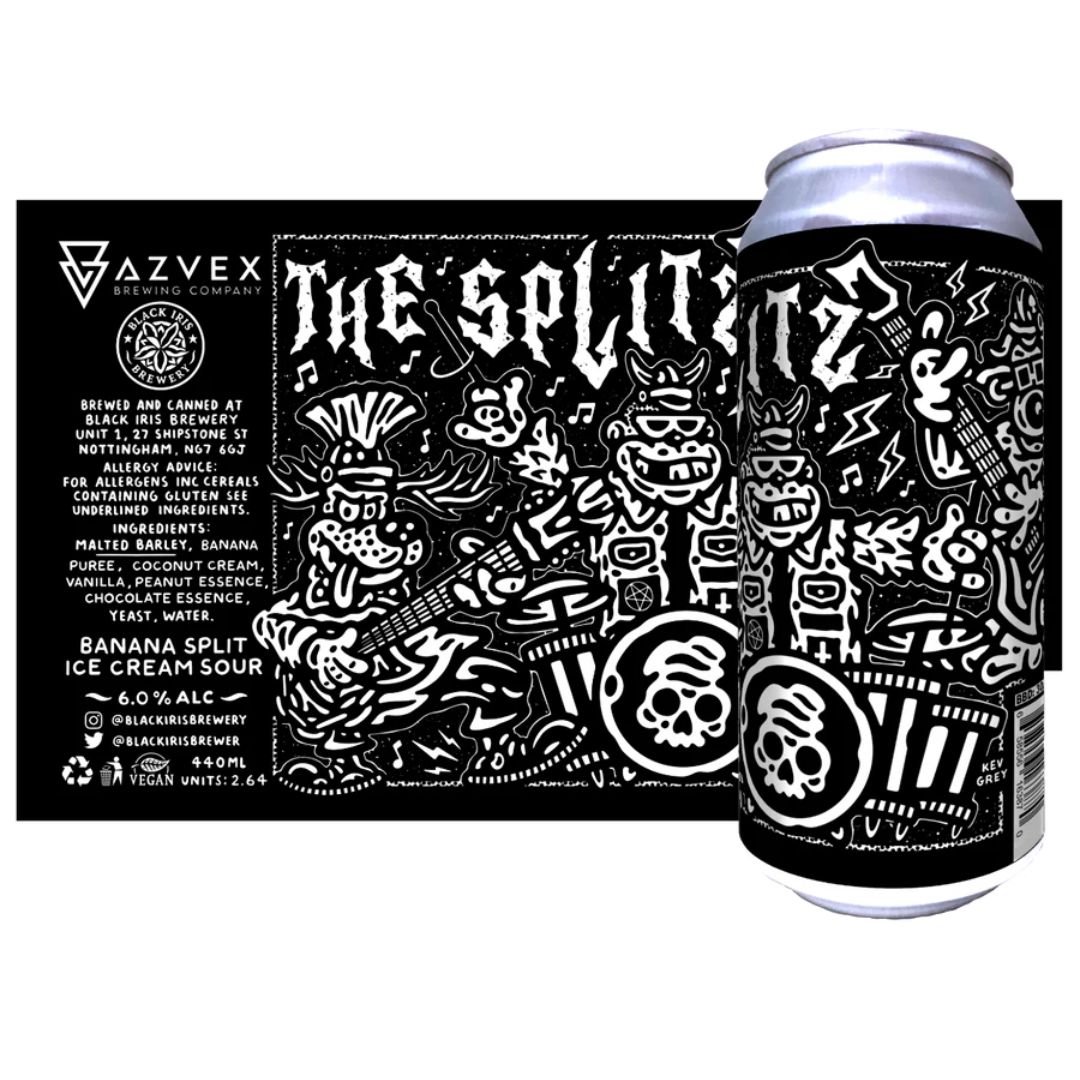 Black Iris x Azvex The Splitz Banana Split Ice Cream Sour
