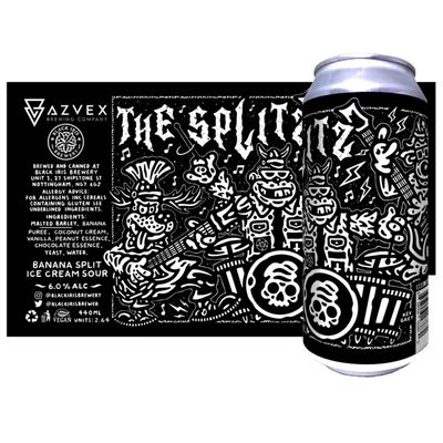 Black Iris x Azvex The Splitz Banana Split Ice Cream Sour