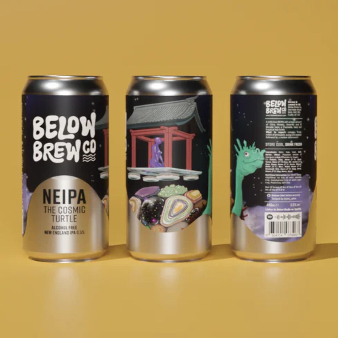 Below Brew Co The Cosmic Turtle Alcohol Free NE IPA