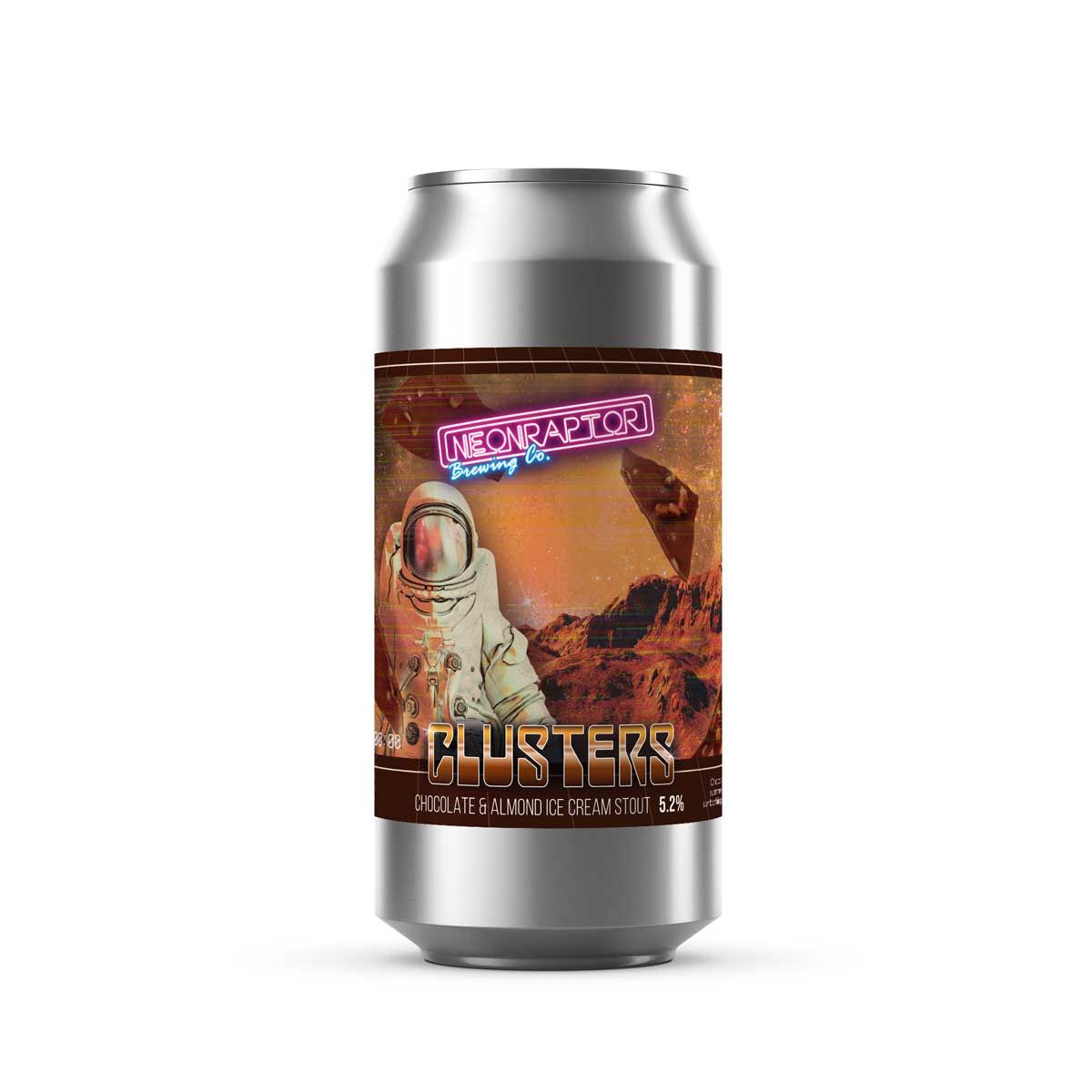 Neon Raptor Clusters Chocolate &amp; Almond Ice Cream Stout