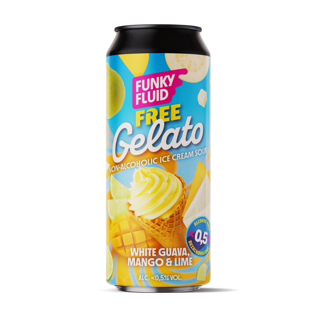 Funky Fluid Free Gelato White Guava Mango &amp; Lime Non Alcoholic Sour