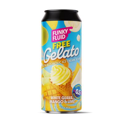 Funky Fluid Free Gelato White Guava Mango &amp; Lime Non Alcoholic Sour