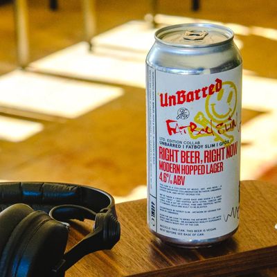 UnBarred x Fatboy Slim Right Beer, Right Now Lager UnBarred x Fatboy Slim Right Beer, Right Now Lager