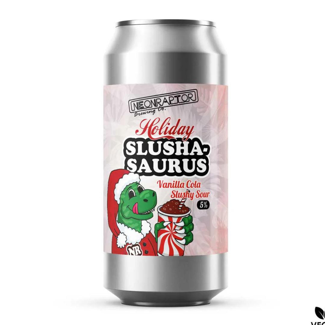Neon Raptor Holiday Slushasaurus Vanilla Cola Slushy Sour