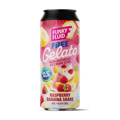 Funky Fluid Free Gelato Raspberry Banana Shake Non Alcoholic Sour Funky Fluid Free Gelato Raspberry Banana Shake Non Alcoholic Sour