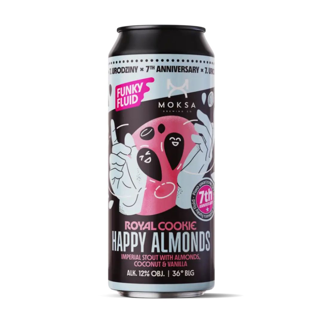 Funky Fluid x Moksa Royal Cookie HAPPY ALMONDS Imperial Stout