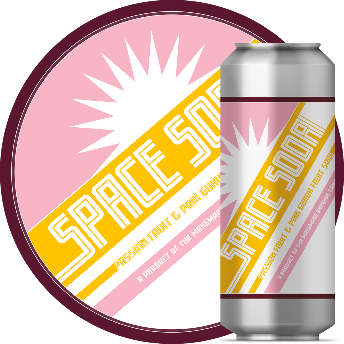 Makemake Space Soda Pink Guava & Passion Fruit Sour Makemake Space Soda Pink Guava & Passion Fruit Sour