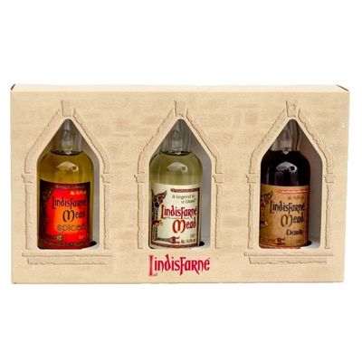 Lindisfarne Gift Pack (Spiced, Original &amp; DARKS Meads) 3 x 5cl