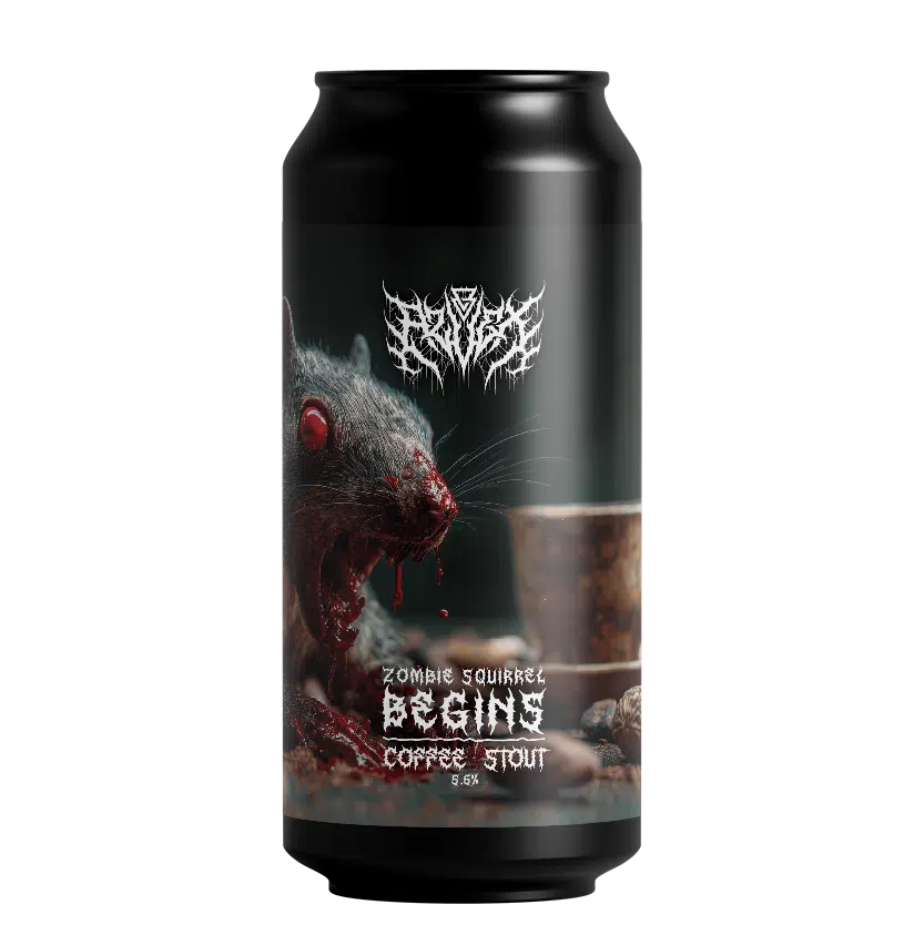 Azvex Zombie Squirrel Begins Coffee &amp; Cacao Stout