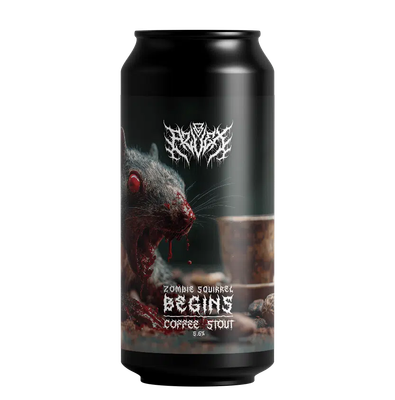 Azvex Zombie Squirrel Begins Coffee &amp; Cacao Stout