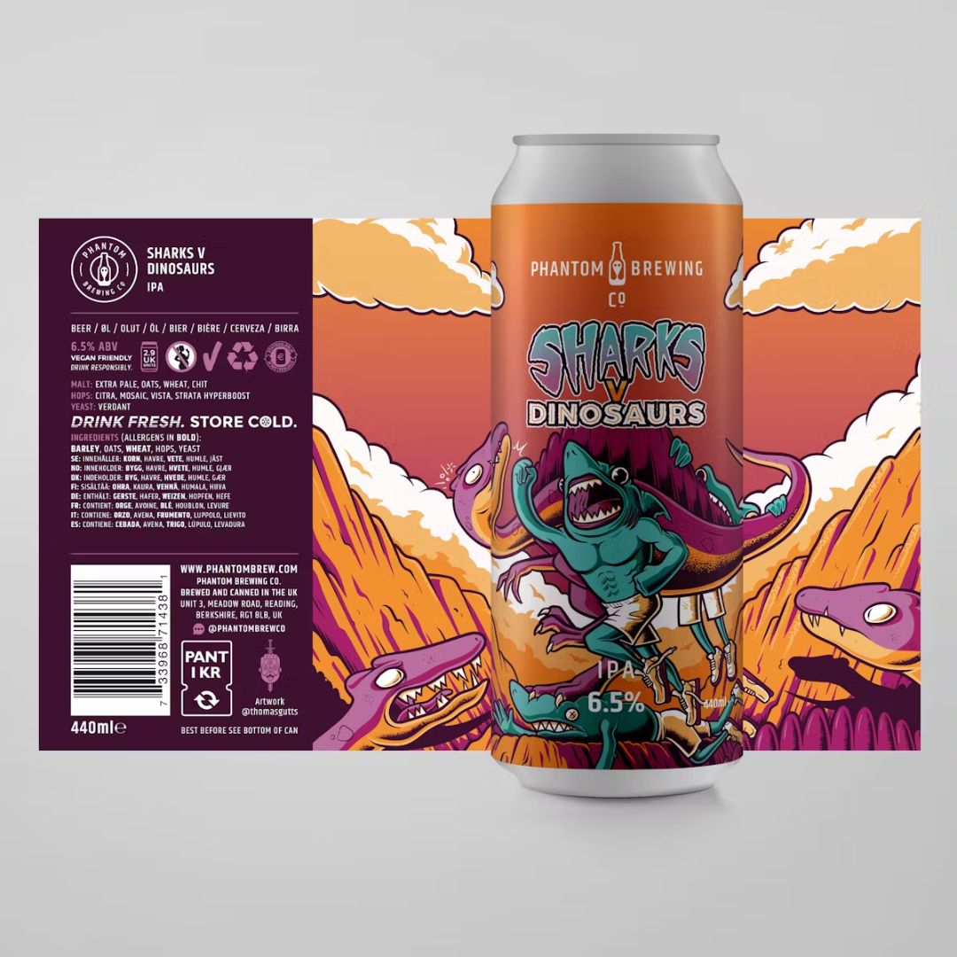 Phantom Sharks v Dinosaurs IPA Phantom Sharks v Dinosaurs IPA