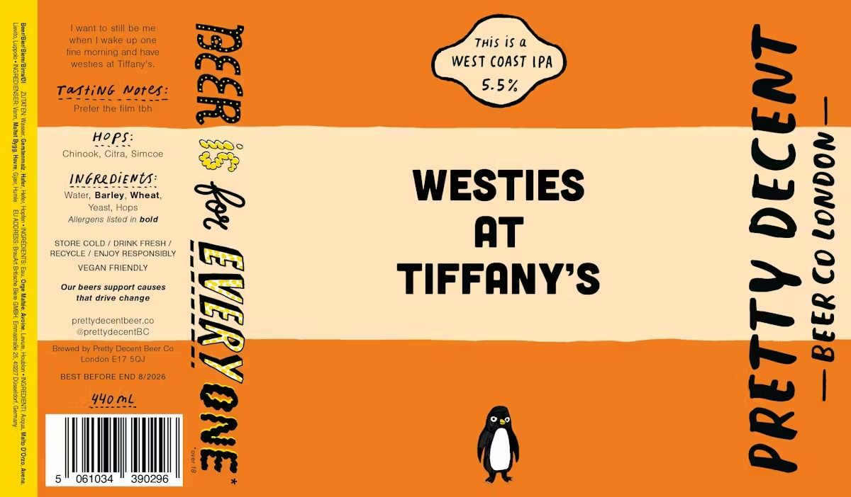 Pretty Decent Westies at Tiffany&#39;s West Coast IPA