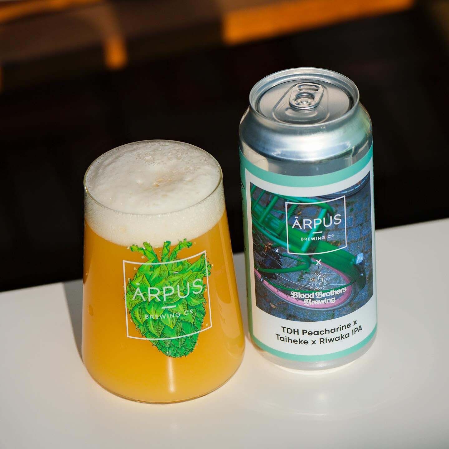 Arpus x Blood Brothers // TDH Peacharine x Taiheke x Riwaka IPA