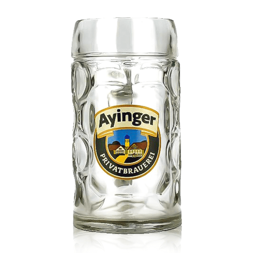 Ayinger 1 Litre LARGE Glass Stein Ayinger 1 Litre LARGE Glass Stein