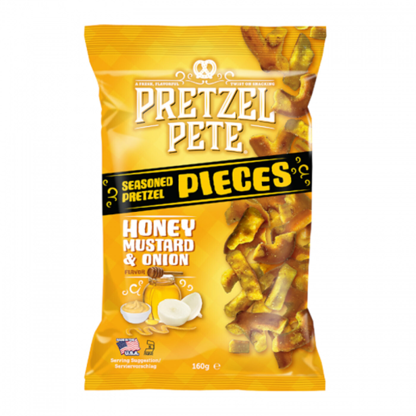 Pretzel Pete Seasoned Pretzel Pieces Honey Mustard and Onion Pretzel Pete Seasoned Pretzel Pieces Honey Mustard and Onion