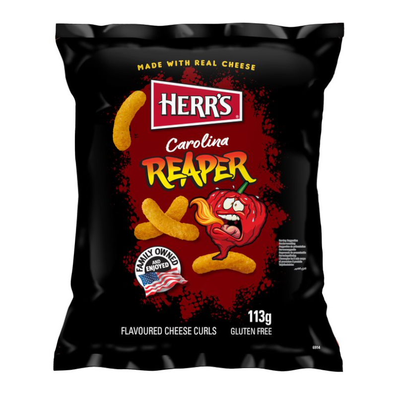 Herr's Carolina Reaper Pepper Flavoured Cheese Curls 113G