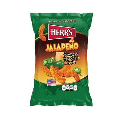 Herr's Jalapeno Flavoured Cheese Curls 28G Herr's Jalapeno Flavoured Cheese Curls 28G