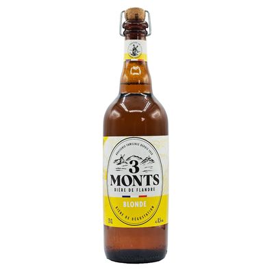 Trois (3) Monts Biere De Flandre Blonde LARGE Trois (3) Monts Biere De Flandre Blonde LARGE