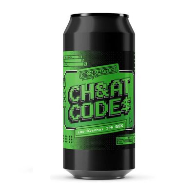 Neon Raptor Cheat Codes Low Alcohol IPA Neon Raptor Cheat Codes Low Alcohol IPA