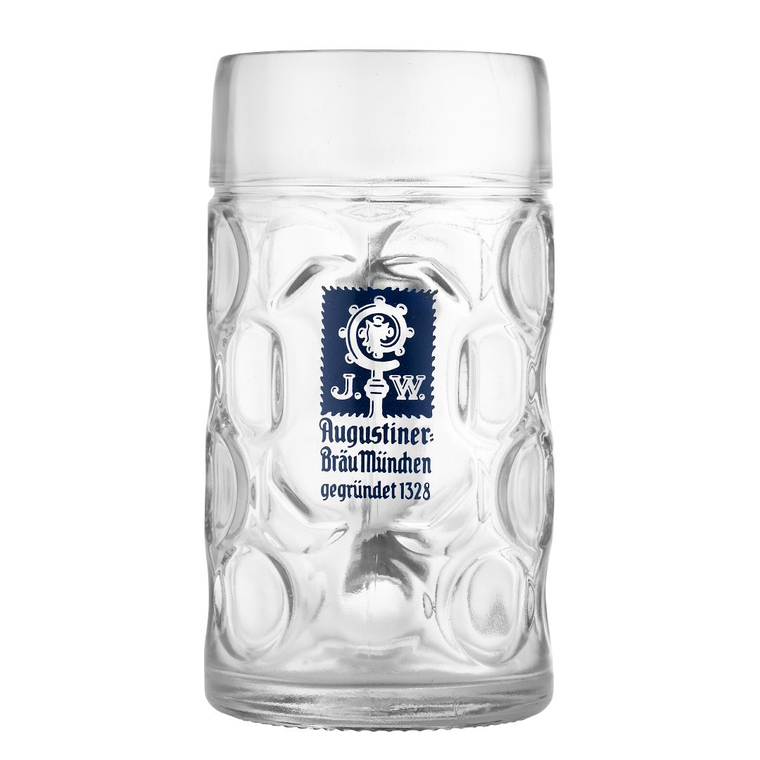 Augustiner 1 Litre Glass Stein