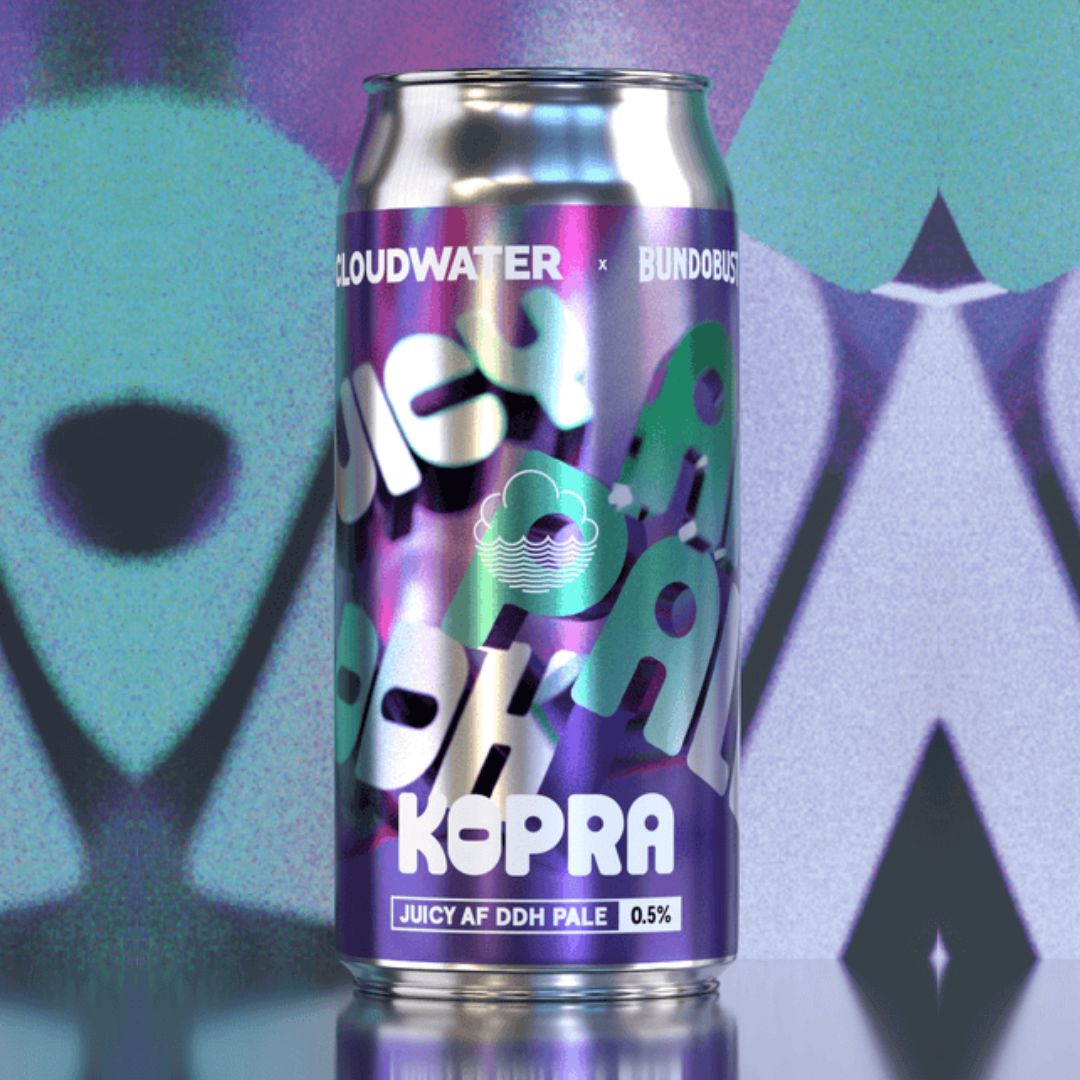 Cloudwater x Bundobust Kopra Juicy Alcohol Free DDH Pale Ale Cloudwater x Bundobust Kopra Juicy Alcohol Free DDH Pale Ale