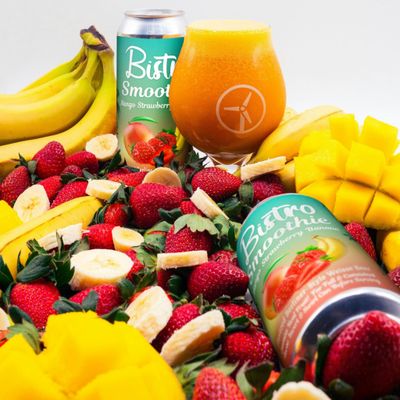 Energy City Bistro Mango Strawberry Banana Smoothie Sour