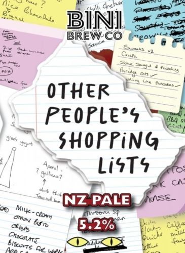 Bini Other People's Shopping Lists NZ Pale Ale